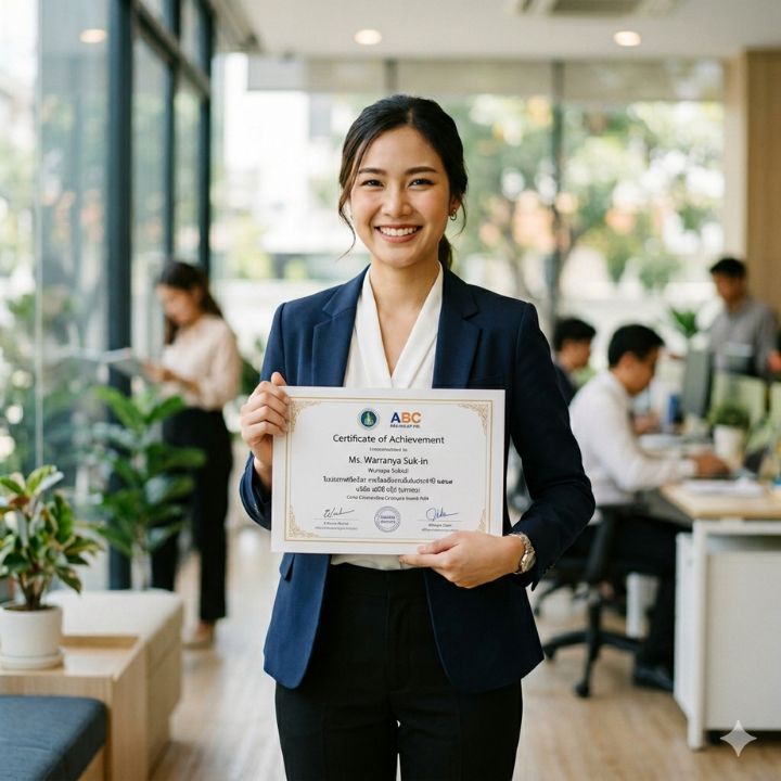 รับใบ Certificate